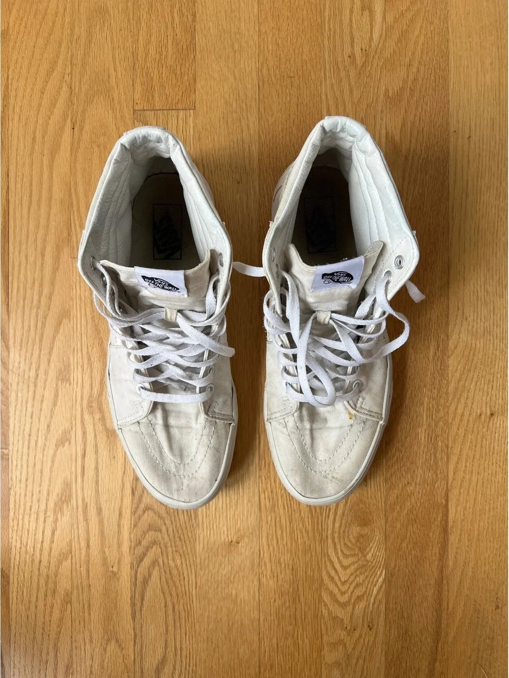 Vans Sk8-Hi True White Canvas High Top Sneakers Men’s 11 Women’s 12.5